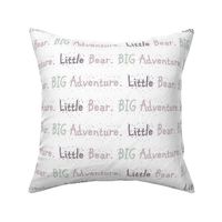 Bear trail// Little Bear Big Adventure  - lavender and sage