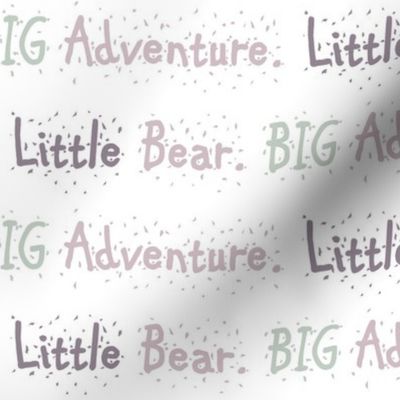 Bear trail// Little Bear Big Adventure  - lavender and sage