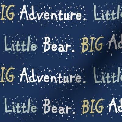 Glacier Lake// Little Bear Big Adventure - on navy