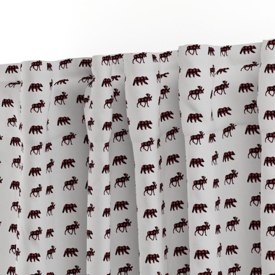 (micro print) moose and bear plaid