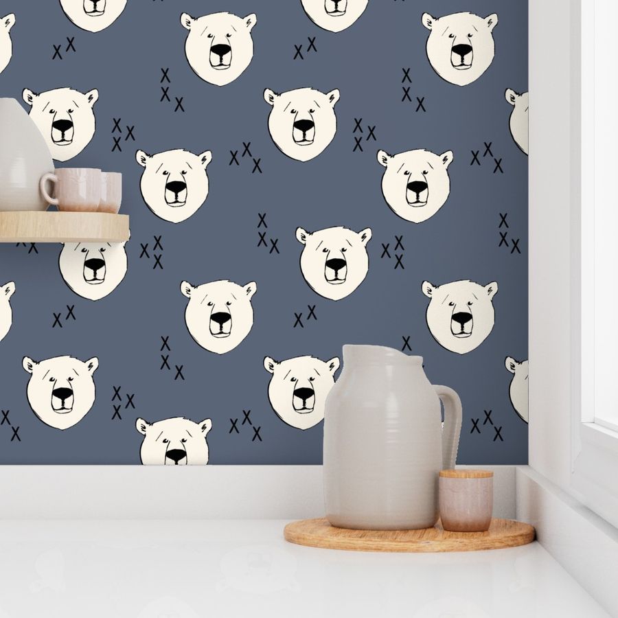 Polar bear (small scale) || dark blue