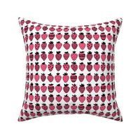 Farmers market summer strawberry fruit hearts print hot pink 