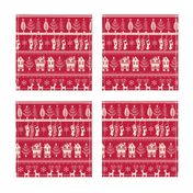 vintage nordic christmas red