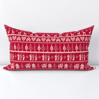 vintage nordic christmas red