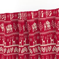 vintage nordic christmas red