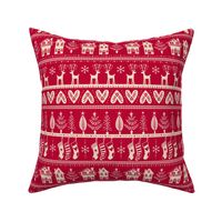 vintage nordic christmas red