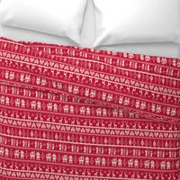 vintage nordic christmas red