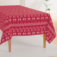 vintage nordic christmas red