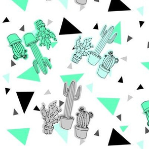 Minty Cacti & Triangles