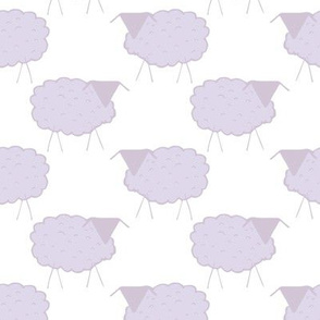 Sheep in Pastel Purples