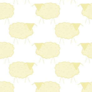 Sheep in Pastel Yellows