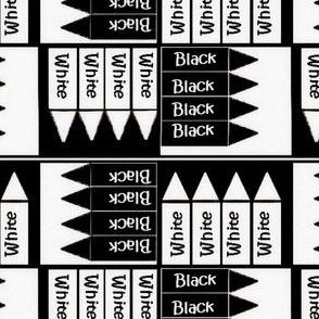 Black and White Crayons