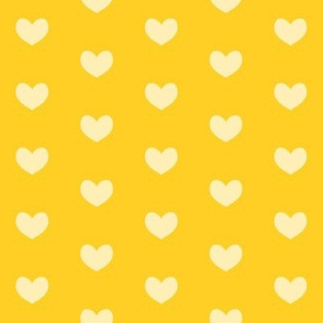 yellow heart on mustard