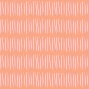 pink tiger stripes on peach