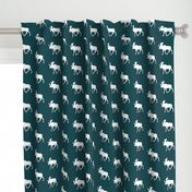 moose on dark teal || the yellowstone collection