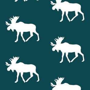 moose on dark teal || the yellowstone collection