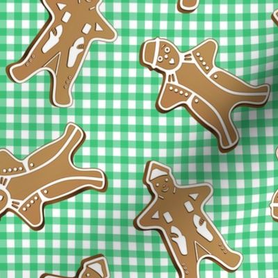 Gingerbread Men Gingham