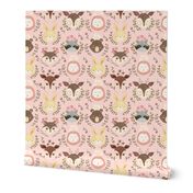 Woodland Faces/ Racoon Fox Bunny Deer/ Nursery woodland animals