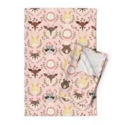 Woodland Faces/ Racoon Fox Bunny Deer/ Nursery woodland animals