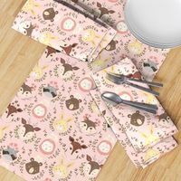 Woodland Faces/ Racoon Fox Bunny Deer/ Nursery woodland animals