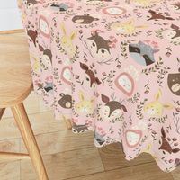 Woodland Faces/ Racoon Fox Bunny Deer/ Nursery woodland animals