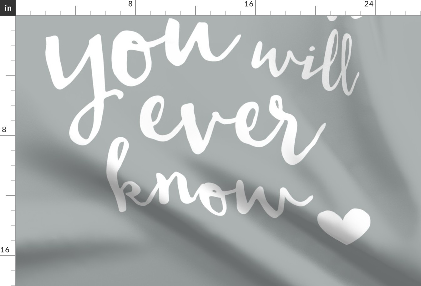 27" I love you more than you will ever know || grey || minky layout