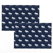 moose (small scale) || white on navy