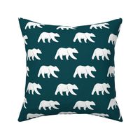 bears on dark teal || the yellowstone collection
