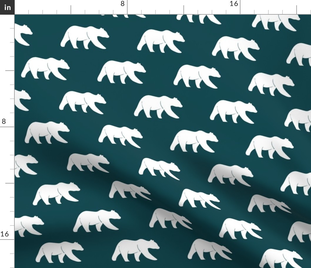 bears on dark teal || the yellowstone collection