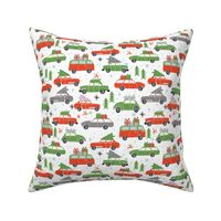 vintage christmas cars holiday xmas christmas fabric tree on car