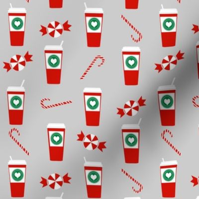 christmas peppermint latte candy cane holly cute coffee latte christmas peppermints