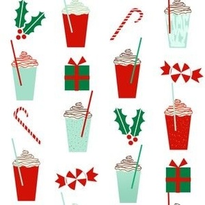 christmas peppermint latte candy cane holly cute coffee latte christmas peppermints