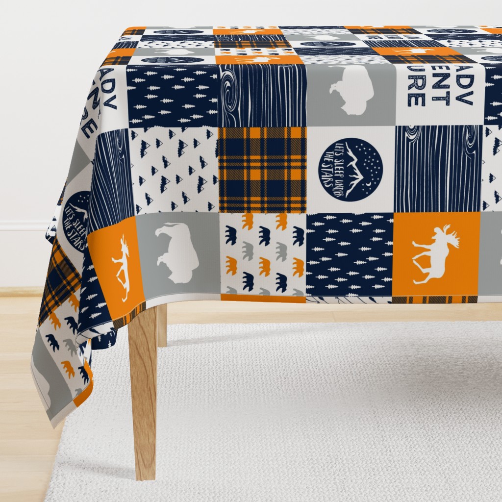 the great outdoors (buffalo) wholecloth || camping quilt top