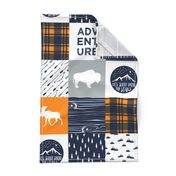 the great outdoors (buffalo) wholecloth || camping quilt top