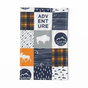 the great outdoors (buffalo) wholecloth || camping quilt top