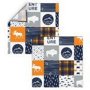 the great outdoors (buffalo) wholecloth || camping quilt top