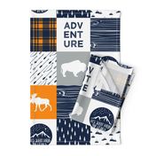 the great outdoors (buffalo) wholecloth || camping quilt top