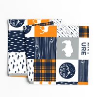 the great outdoors (buffalo) wholecloth || camping quilt top