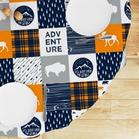 the great outdoors (buffalo) wholecloth || camping quilt top