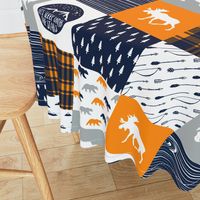 the great outdoors (buffalo) wholecloth || camping quilt top