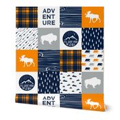 the great outdoors (buffalo) wholecloth || camping quilt top