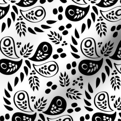 Black and White Paisleys