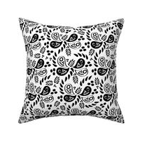 Black and White Paisleys