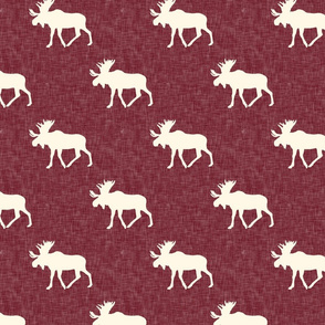 moose || cream on maroon