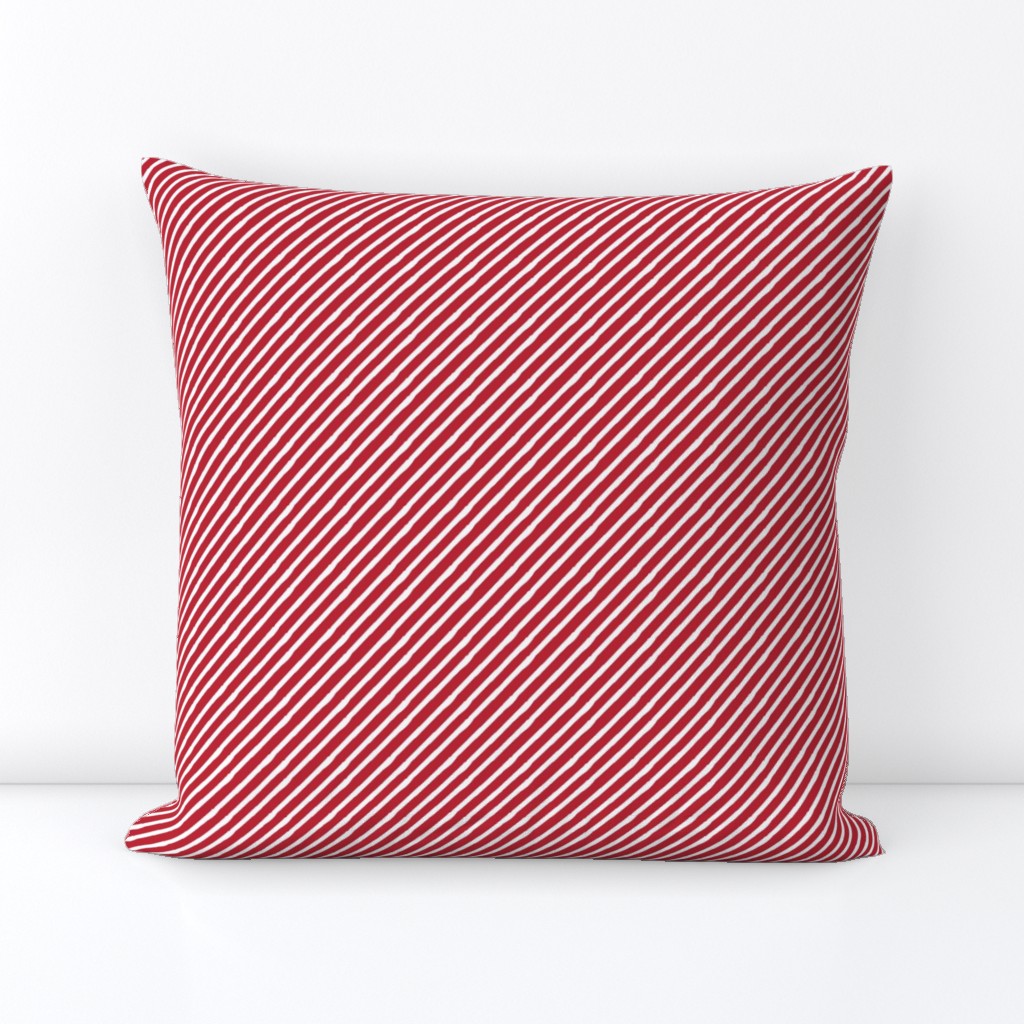 candy stripe || white on red