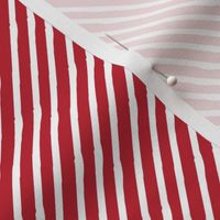 candy stripe || white on red