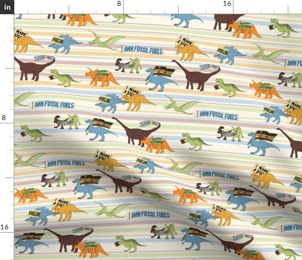 Dinosaurs stripe horizontal