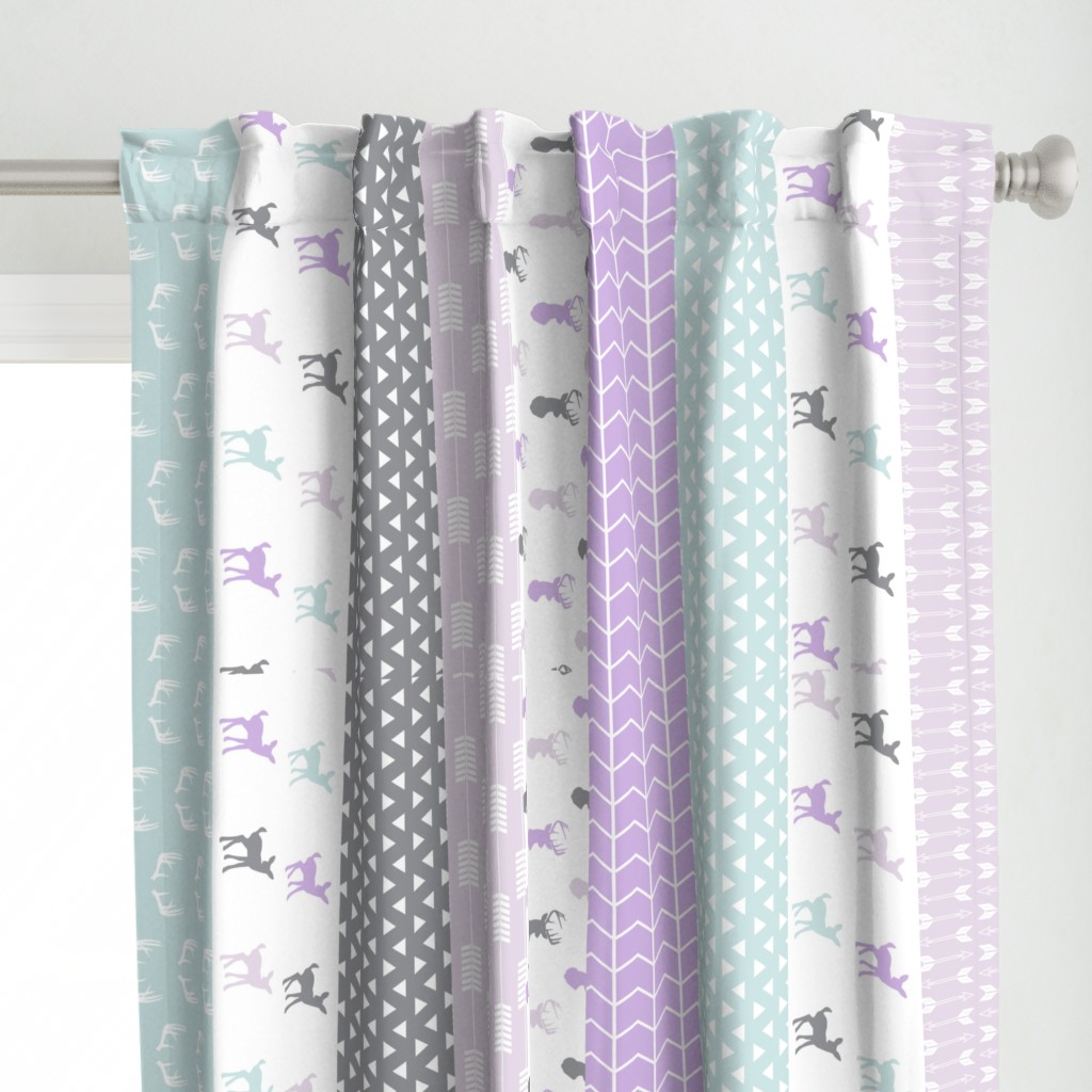 1 yard - girl woodland (purple and blue) 90 || lilac grove collection