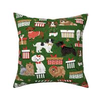 dogs christmas bichon frise pekingese dachshund doxie chihuahua maltese poodle scottish terrier japanese chin dog papillon yorkshire terrier dog christmas vintage