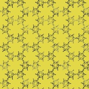 Yellow Hand-drawn K Pattern